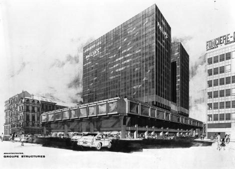 Original design, drawing by Groupe Structures from the 1960s