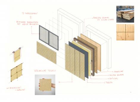 Drawings for a mock-up: prefab meets reuse