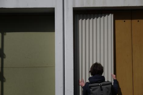 May 2021: testing out sevaral mock-ups for the facade, such as corrugated sheet