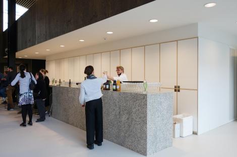 New bar with in situ reused granite