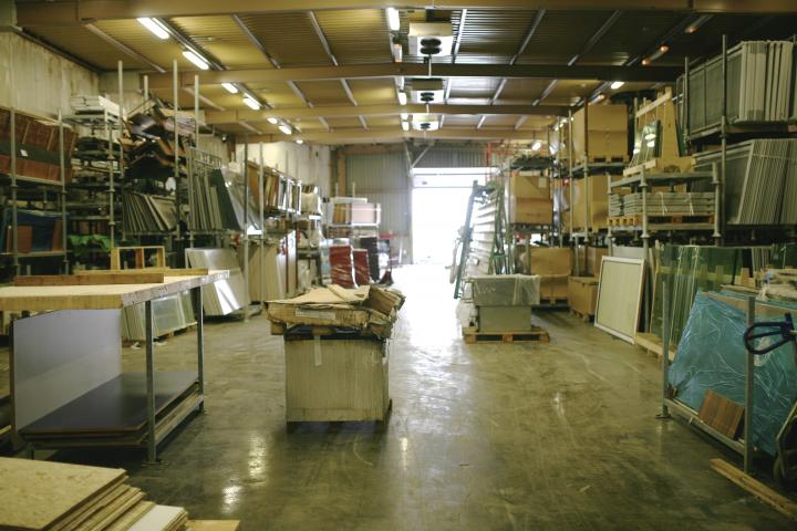 Inside the warehouse. Good storage conditions are essential to preserve the quality of these elements.