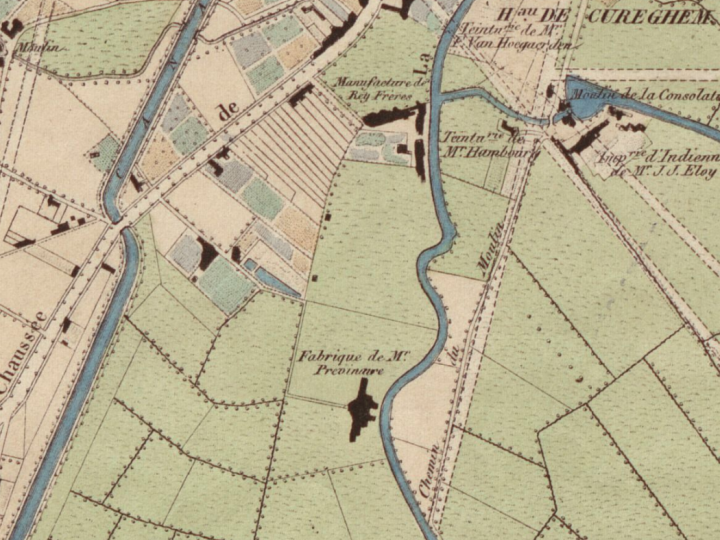 Map of Brussels and its outskirts, by Charles Vanderstraeten, 1843. Courtesy Cartesisus.be and KBR.